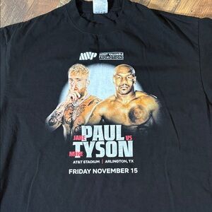 Official Jake Paul vs Mike Tyson 2024 Boxing Event Tee 2XL Black MVP